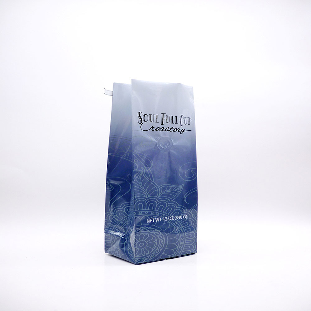 Plastic bag with sealing clips zipper bag flat bottom stand pouch zipper bag for coffee