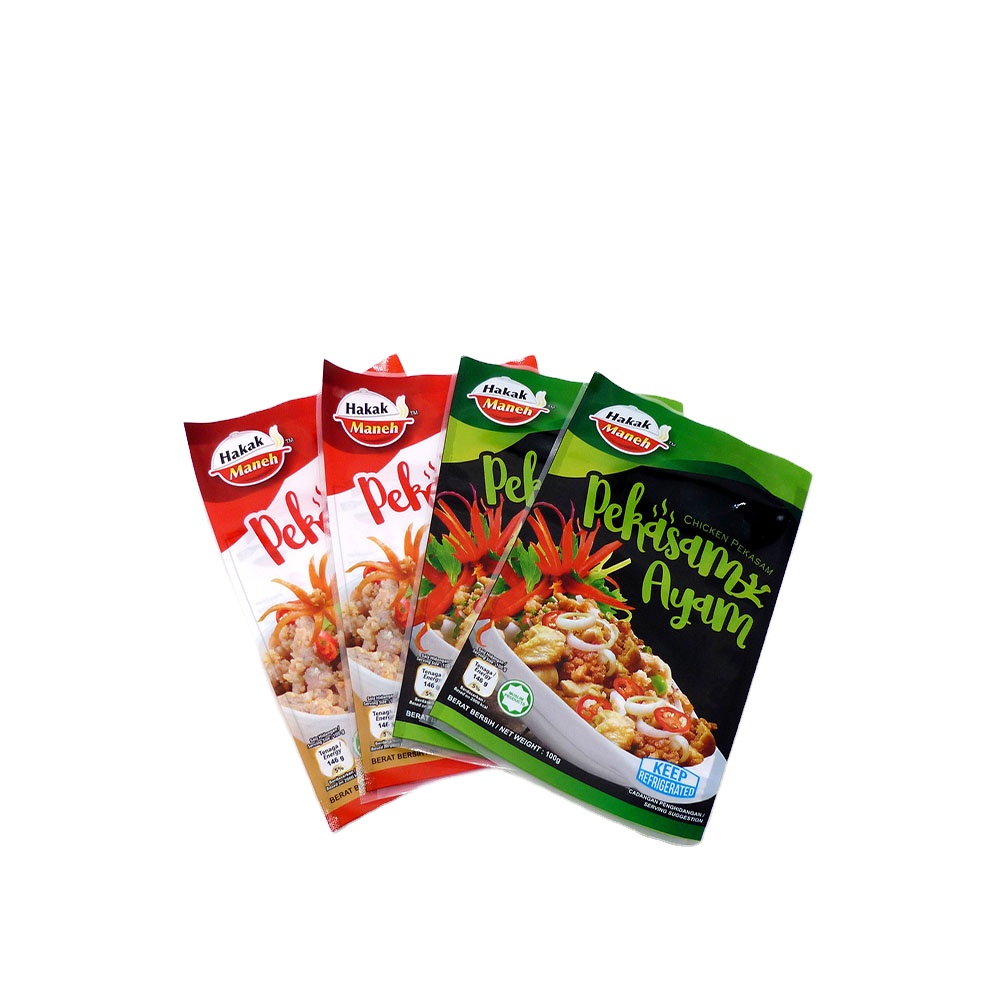 Moisture Barrier Snack Packaging Material Back Seal Curry Beef Bag With Custom Logo heat seal plastic bag
