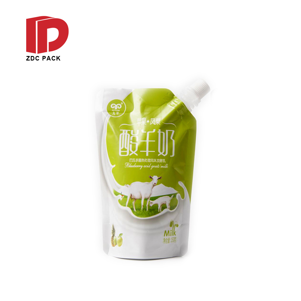 Custom printed bottle shape juice colorful pouch irregular shape pouch