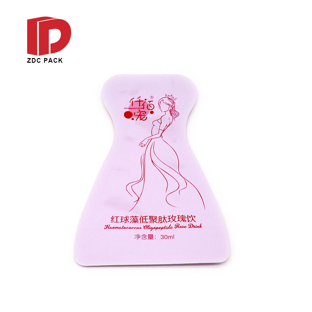 Factory wholesale customized shaped plastic pouch bag for Energy Gel Honey sachet packaging